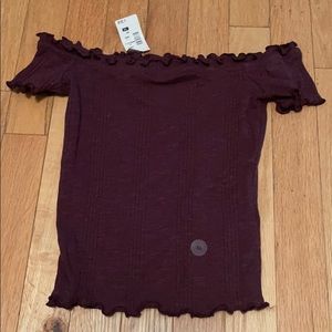 off the shoulder crop top